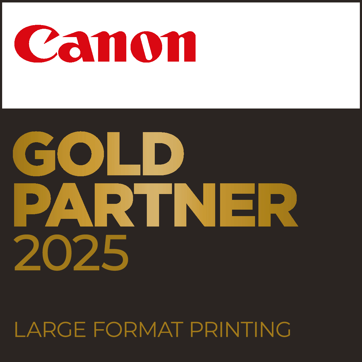 Canon Gold Partner 2025 — Large Format Printing